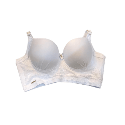 Sutiã Copas em Microfibra e Renda Branco com Bojo ... - Q Charme