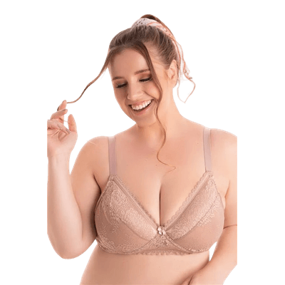 Sutia Sem Bojo Com Aro Chocolate EG (50) - Q Charme