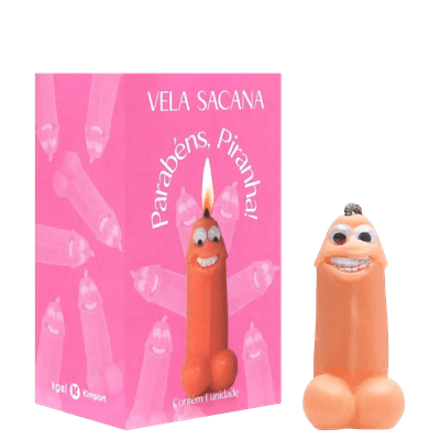 Vela Sacana Parabéns Piranha Penis - Q Charme