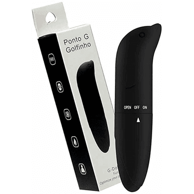 VIBRADOR GOLFINHO PONTO G (AVELUDADO) PRETO
