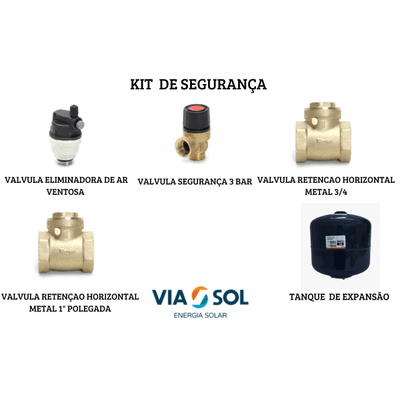 KIT DE SEGURANÇA PARA BOILER DE ALTA PRESSÃO - Via Sol Energia Solar
