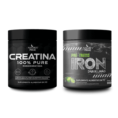 Combo 1 Creatina Monohidrata Creapure 100% Pote + 1 Pré Treino Limão - 1958 Combo 1 Creati... - ZAFO