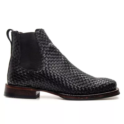 BOTA TEXANA COURO TRICÊ PRETO - COUROWEST