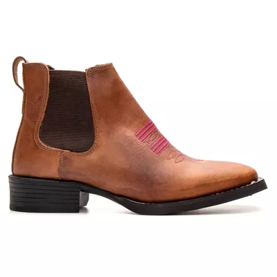 BOTA TEXANA FEMININA HIDROFUGADO CARAMELO - COUROWEST