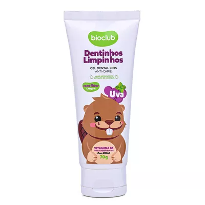 Gel Dental Infantil Com Fluor Sabor Uva