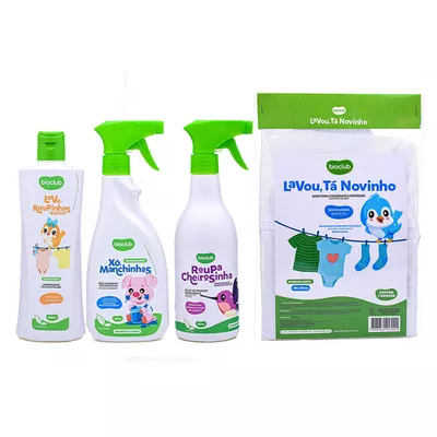 Kit Roupinhas Limpinhas Tira Manchas Detergente Saco Lava Roupas Agua De Passar