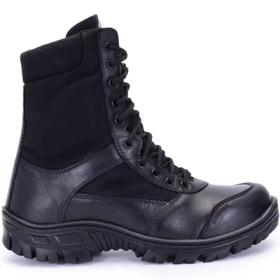 COTURNO EXERCITO SENTINEL EM COURO E COM ZIPER E BIQUEIRA DE TPU PVC 