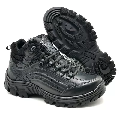 Bota Cano Curto Trekking Adventure 5400/37 Preto/preto