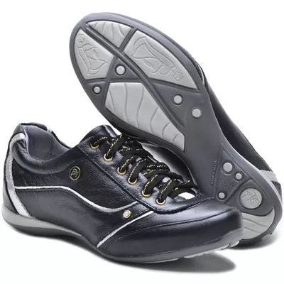 Tenis Feminino Preto Com Amortecedor Tipo Tenis Bmbrasil 212/06 Preto