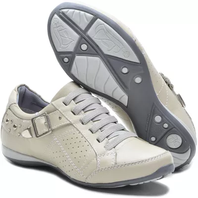 Tenis Feminino Casual Bmbrasil 221/01 Creme