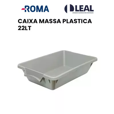 CAIXA MASSA REFORCADA PLASTICA PTO 20L MAX FERRAMENTAS | Comercial