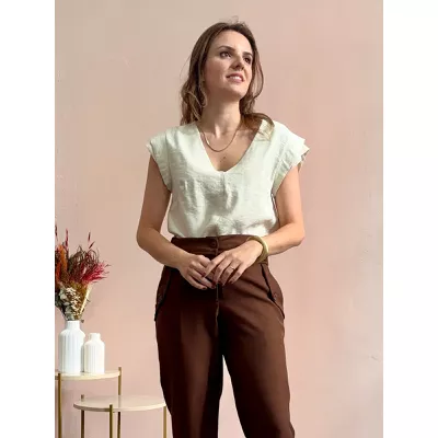 Blusa Luly - Areia - DONNA LELLA