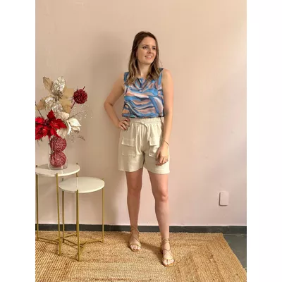 Shorts Cargo Linho - DONNA LELLA