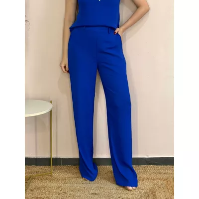 Calça Reta Gisele - Azul - DONNA LELLA