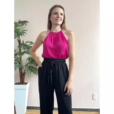 Blusa Mila Cava Americana - Fucsia - DONNA LELLA