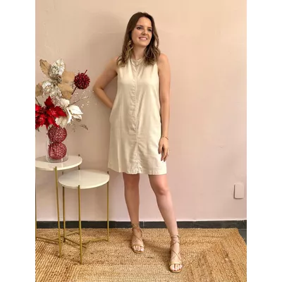 Vestido Linho Curto - DONNA LELLA
