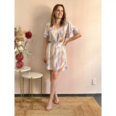 Vestido Alessa Crepe Estampado - DONNA LELLA