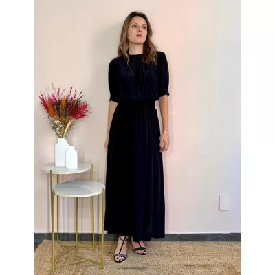 Vestido Midi Tati - Preto - DONNA LELLA