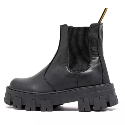 Bota Tratorada Meggie - Chelsea Feminina - Estilo Veggie Verniz