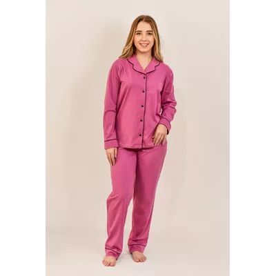 Pijama Feminino Lorena Rosa escuro - 6522.15.06 - Gilda Moda Íntima
