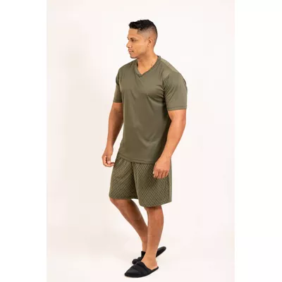Pijama Masculino Theo Verde em Liganete - 7790.401 - Gilda Moda Íntima