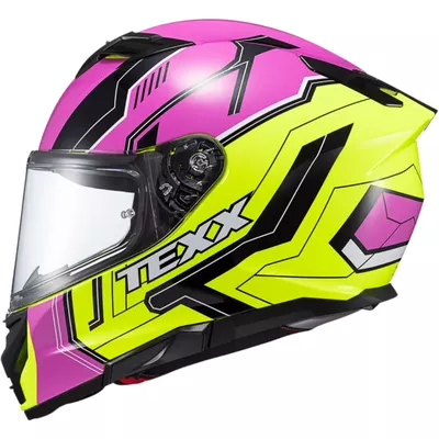 Capacete Texx Kaiman Teaser - Rosa Preto Verde Moto One