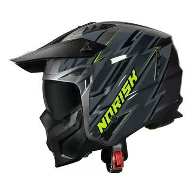 Capacete Norisk Darth 2 Storm - Titanium Cinza Moto One