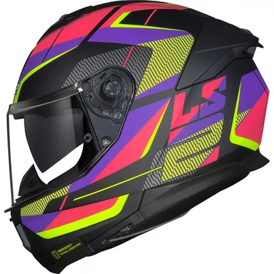 CAPACETE LS2 FF808 STREAM II - ROAD - PRETO FOSCO ROSA Moto One