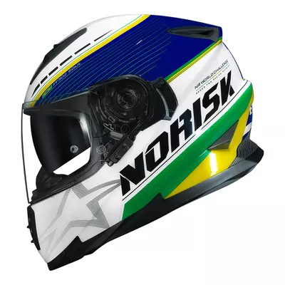 Capacete Norisk Ff302 Soul Grand Prix - Brasil/Brazil Moto One