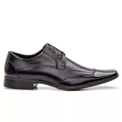 Sapato Social Masculino em Couro com Detalhes Preto - Topfran Sapatos Sociais