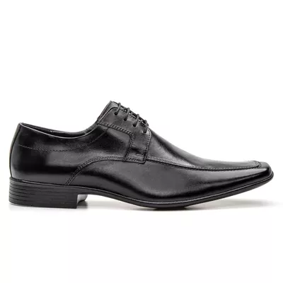 Sapato Social Masculino em Couro Bico Fino Preto - Topfran Sapatos Sociais
