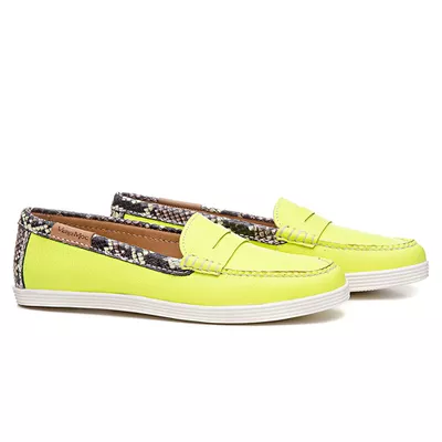 Mocassim Feminino - Vw516 / Amarelo Neon