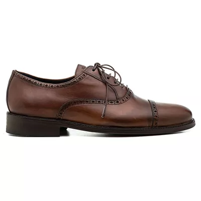 Sapato Social Brogue Captoe Chestnut - VM597