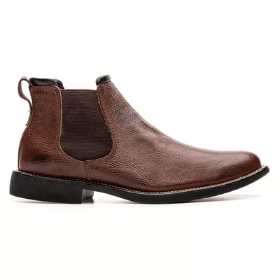 BOTA CHELSEA ALMOFADADA COURO FLOATHER HAVANA - COUROWEST