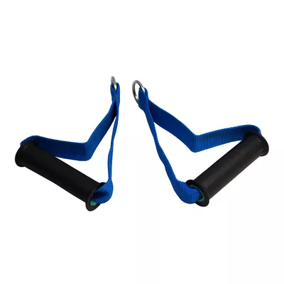 Par Puxadores Estribo Nylon Profissional Azul - KLMASTERFITNESS