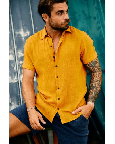 Camisa Mar - Mostarda - Atento Store 