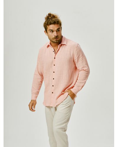 Camisa Mar Manga Longa - Rosa - Atento Store 