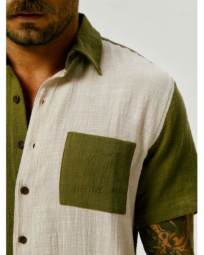 Camisa Mar Bicolor - Verde - Atento Store 