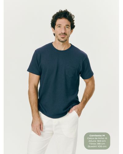Camiseta Texture - Azul - Atento Store 
