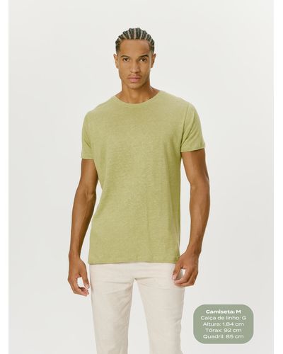 Camiseta de Linho Belgium - Verde Floresta - Atento Store 