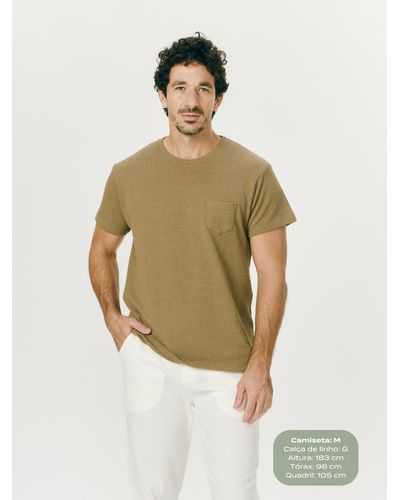 Camiseta Texture - Caqui - Atento Store 
