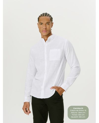 Camisa Brisa Manga Longa - Branca - Atento Store 