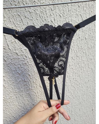 Calcinha Secretária Pingente - Preto - DONA DE MIM (@donaademimstore)