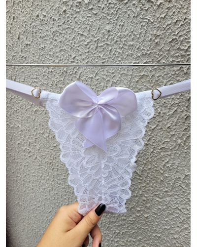 Calcinha Laço - Branco - DONA DE MIM (@donaademimstore)