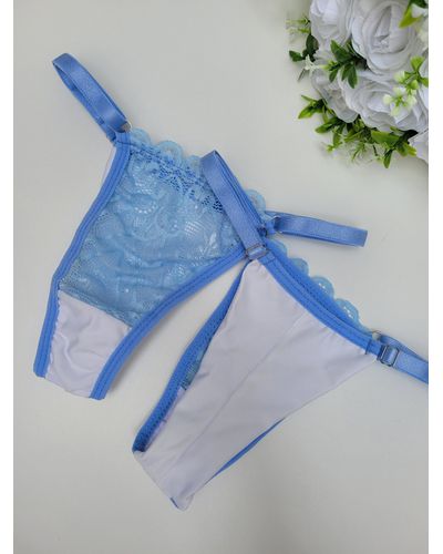 Calcinha Candy - Azul/Branco - DONA DE MIM (@donaademimstore)