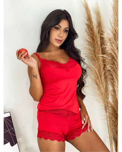 Shortdoll Júlia - Vermelho - DONA DE MIM (@donaademimstore)