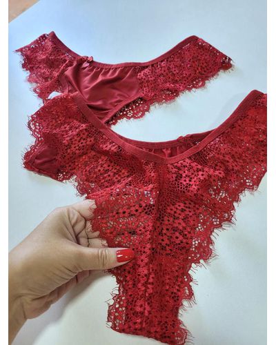 Calcinha Mel - Vermelho - DONA DE MIM (@donaademimstore)