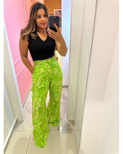 Calça Tarsila Verde - DONNA PIMENTA CLOSET