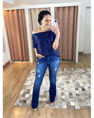 Calça Jeans escuro Flare - ENTRE COMADRES