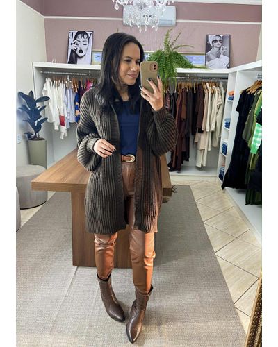 Cardigan Tricot Marron - ENTRE COMADRES